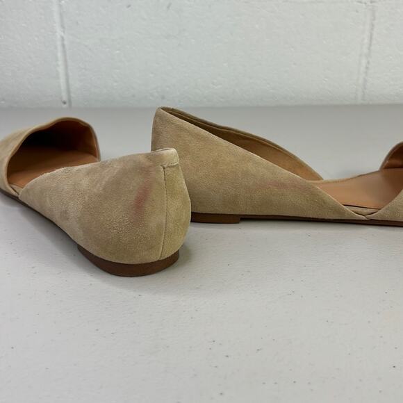 J. Crew Zoe sueded d'Orsay flats Sz10.5 Tan F5310 color saddle slip on pointed - Picture 9 of 9